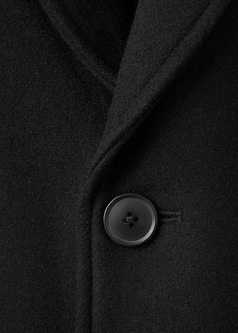 MANGO MAN Mantel 'Hake' in Schwarz