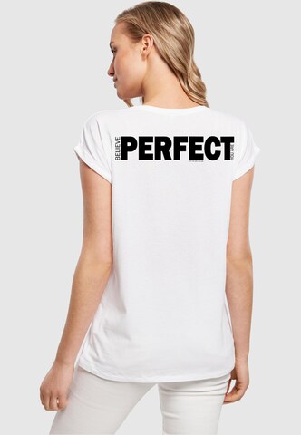 Merchcode T-Shirt 'Believe Front' in Weiß