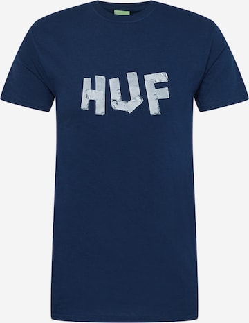 HUF Тениска в синьо: отпред