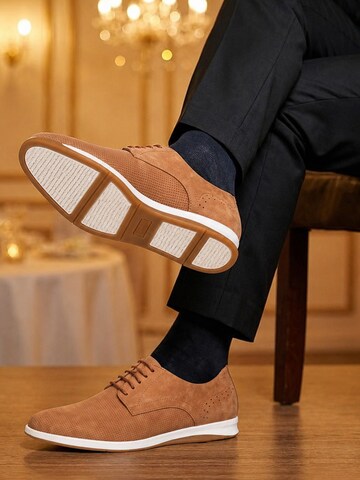 ALLTHEMEN Lace-Up Shoes 'Atmung' in Brown