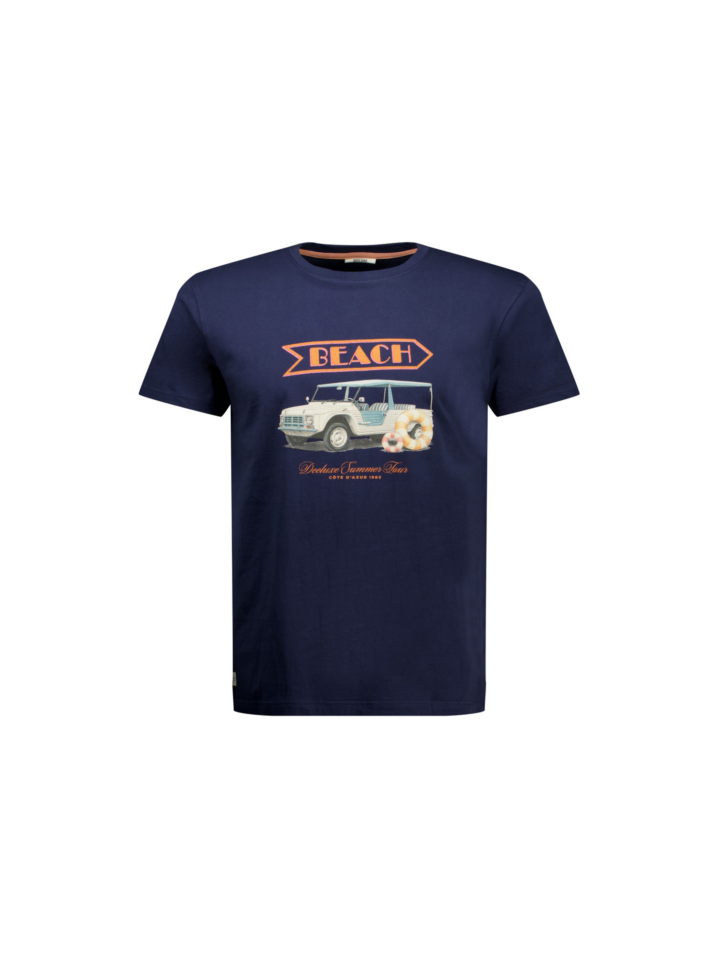 T-Shirt 'Beachway' Deeluxe en bleu : devant