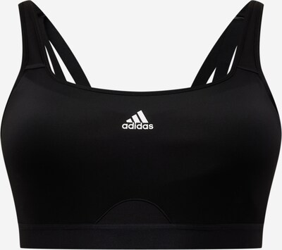 ADIDAS PERFORMANCE Športni nederček | črna / bela barva, Prikaz izdelka
