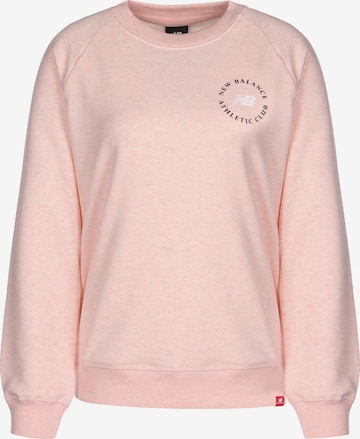 new balance Sweatshirt 'Athletic Club' in Pink: predná strana