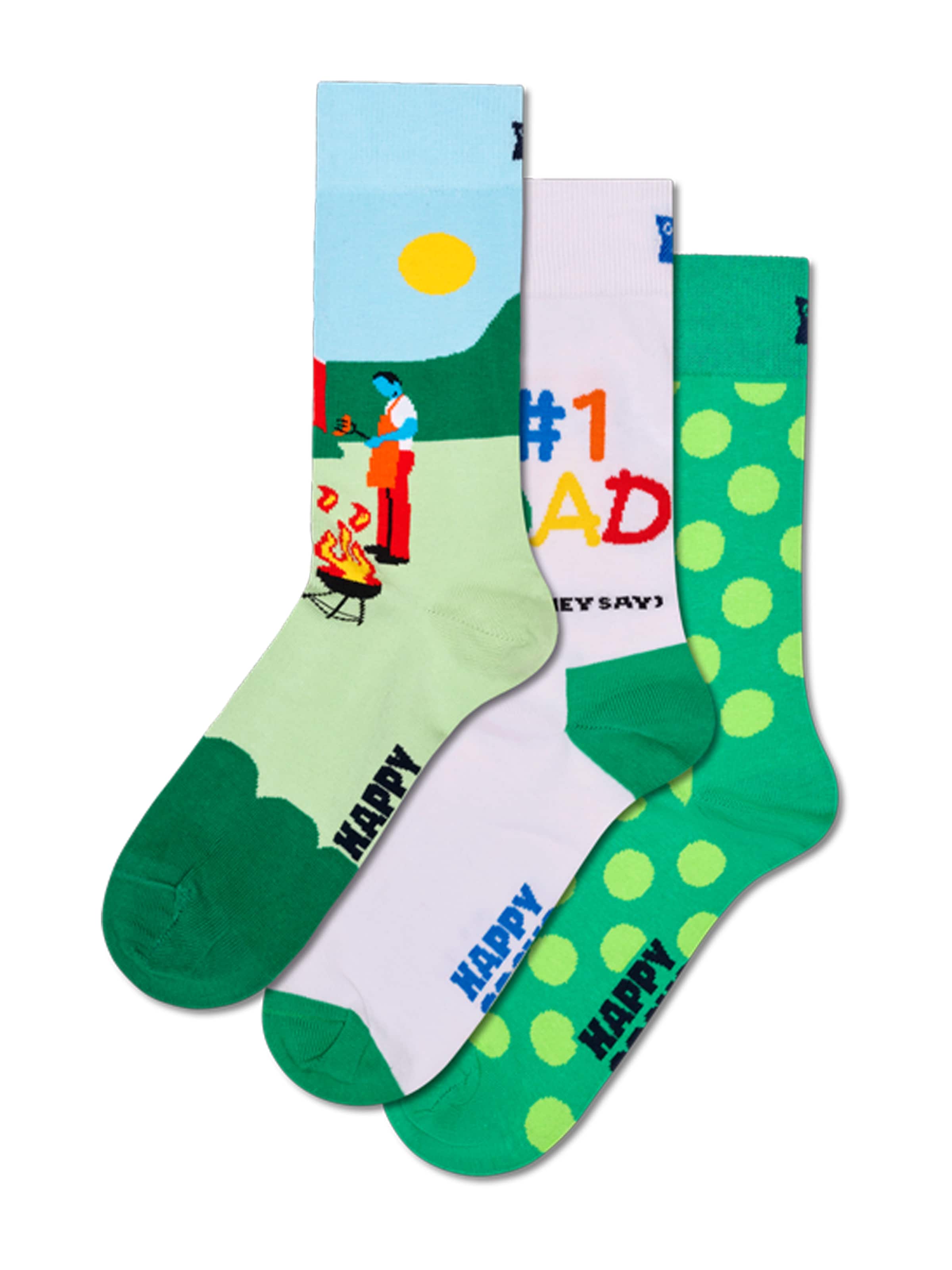 Happy Socks Socks in Green: front