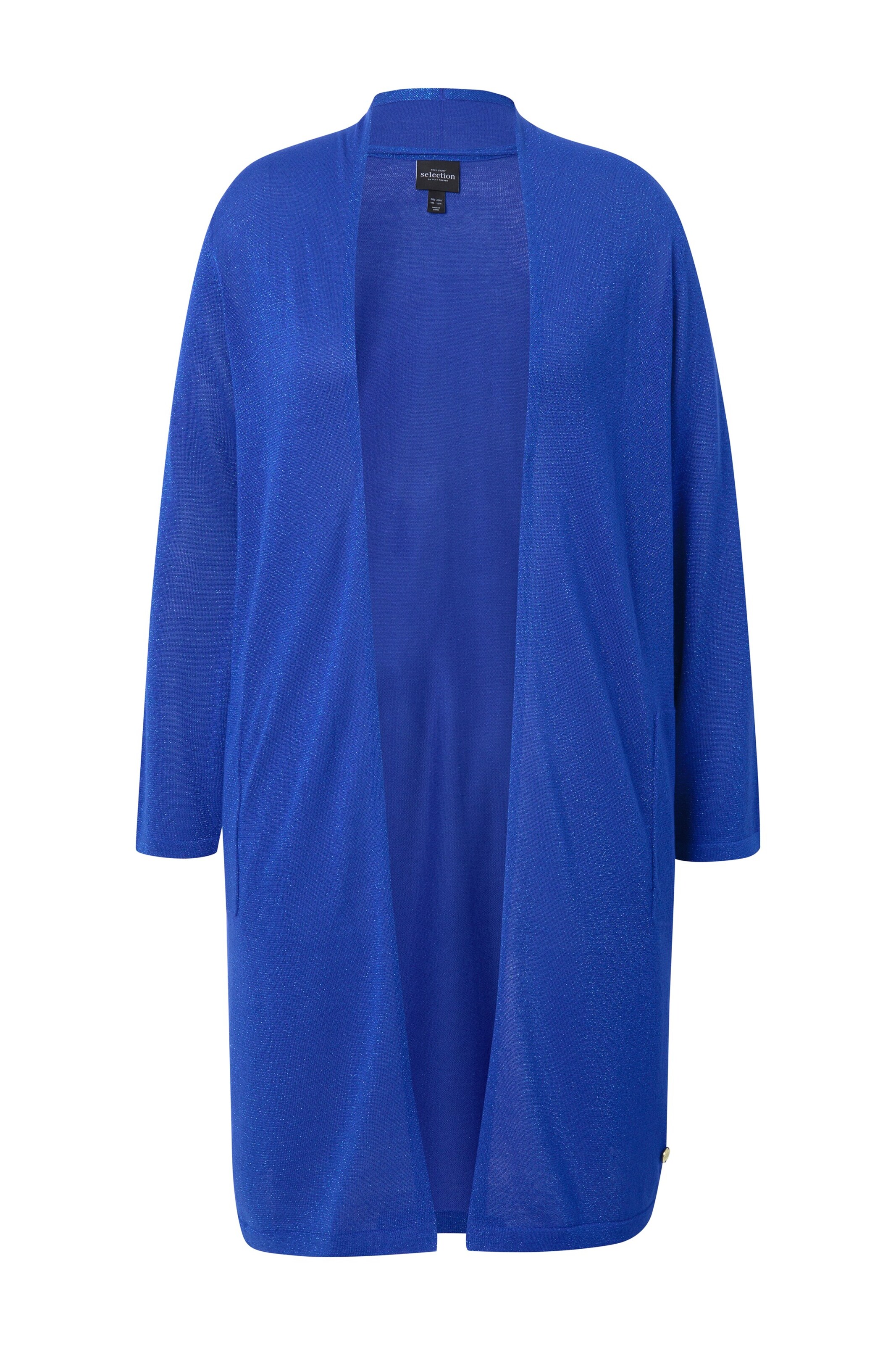Ulla Popken Gebreid vest in Blauw: voorkant