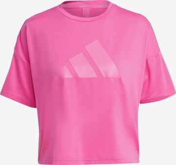 ADIDAS PERFORMANCE Performance shirt 'Icons 3 Bar' in Pink: front