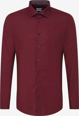 Coupe slim Chemise business SEIDENSTICKER en rouge : devant