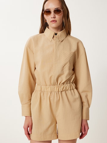 Happiness İstanbul Jumpsuit in Beige: Vorderseite