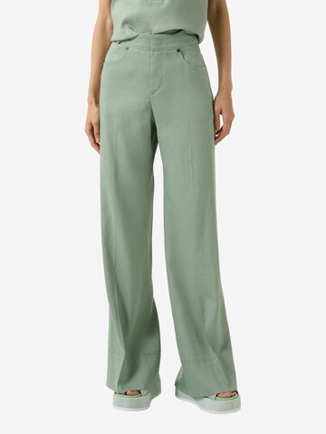 BOGNER Wide Leg Hose 'Rayen' in Grün: Vorderseite