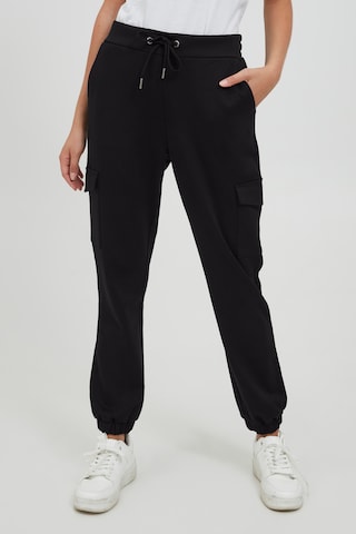 Oxmo Loose fit Cargo Pants 'Henni' in Black: front