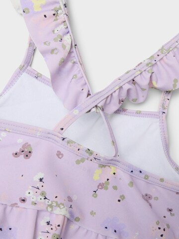 NAME IT - Soutien Bustier Biquíni 'NMFZELVA' em roxo