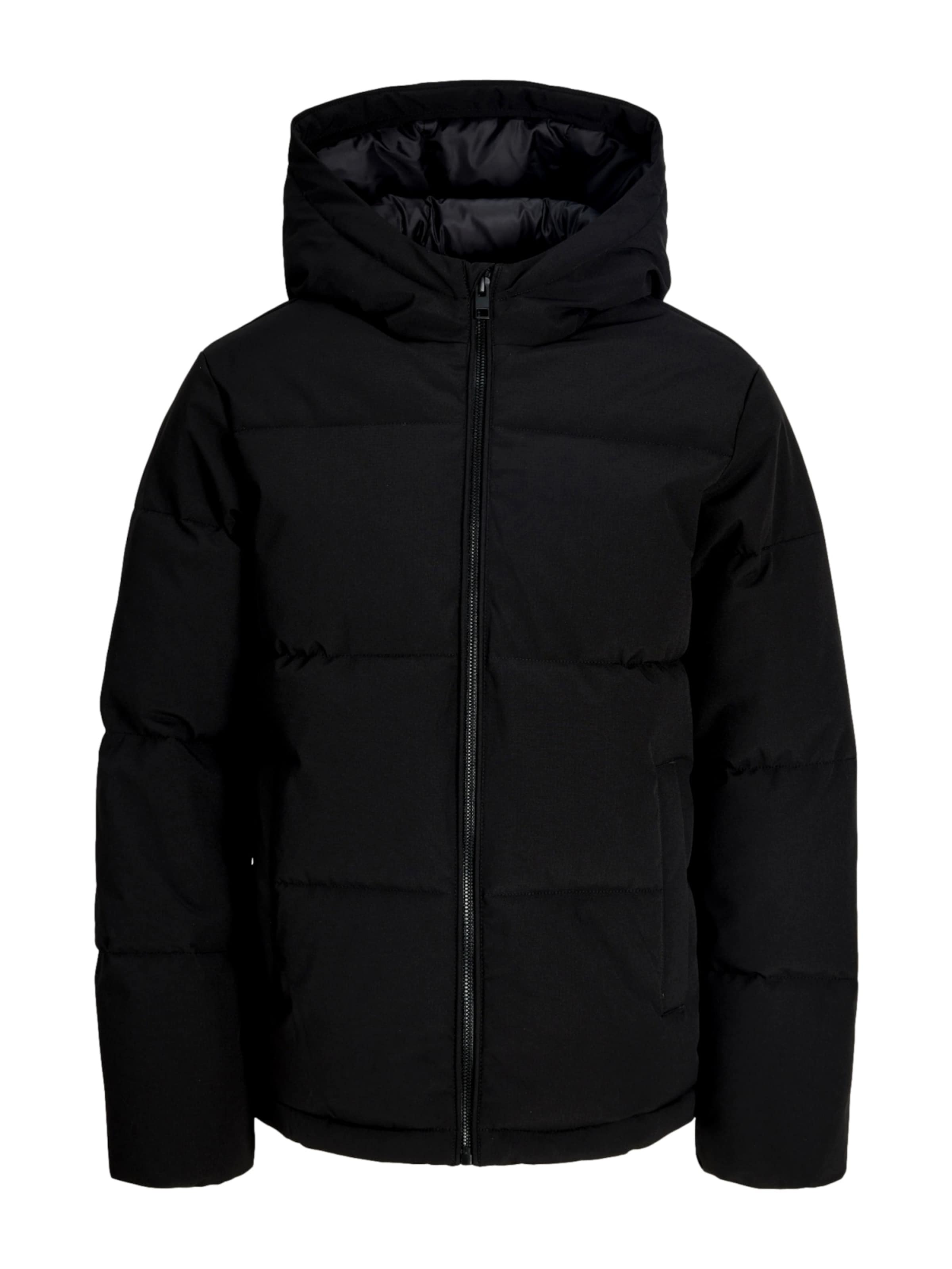 Jack & Jones Junior Winterjas 'Galaxy' in Zwart: voorkant