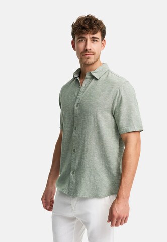 INDICODE JEANS Regular Fit Hemd' INLino ' in Grün