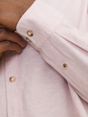 JACK & JONES Regular fit Button Up Shirt 'Summer' in Pink