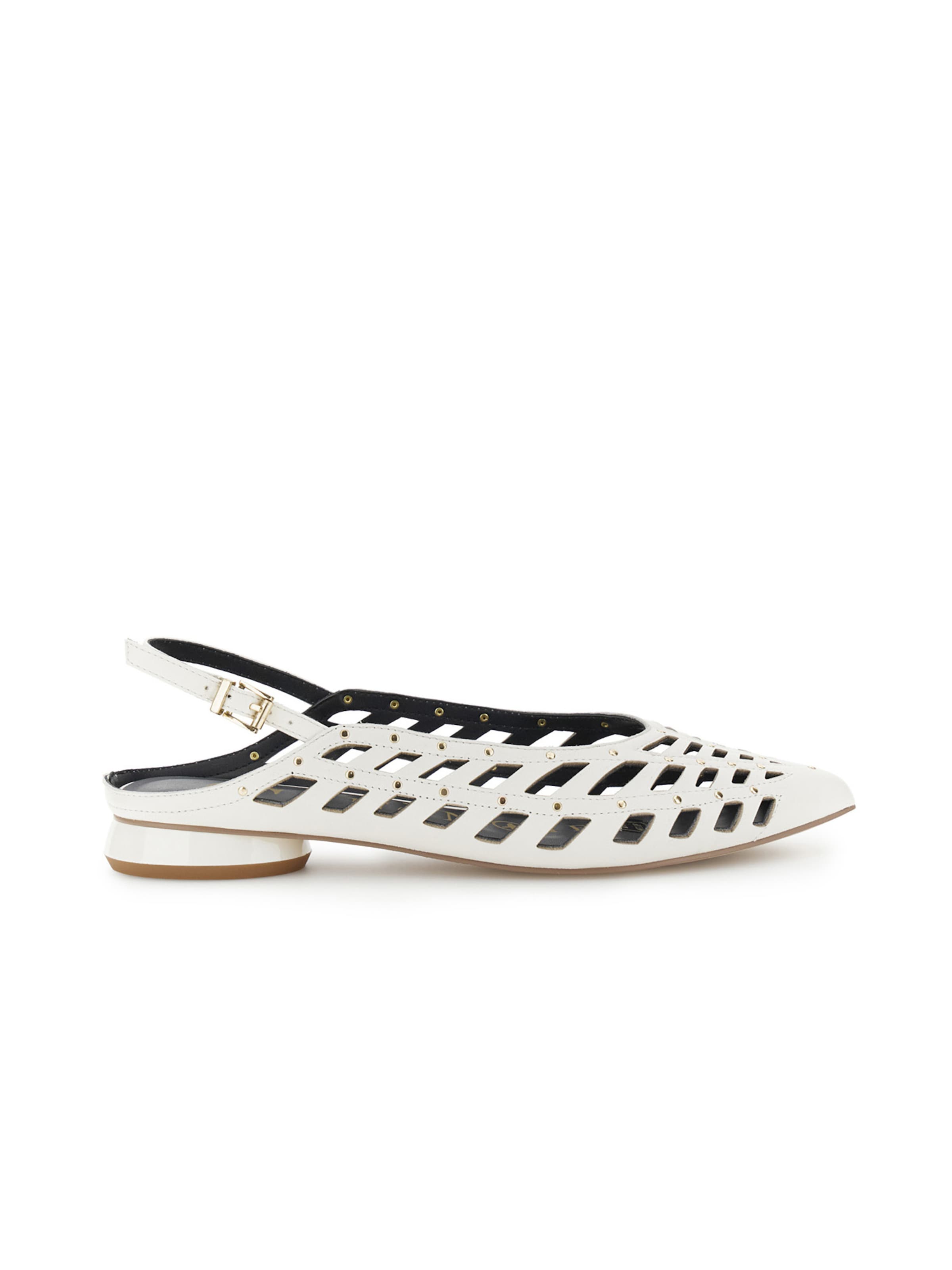 CAFè NOIR Strap ballerina in White