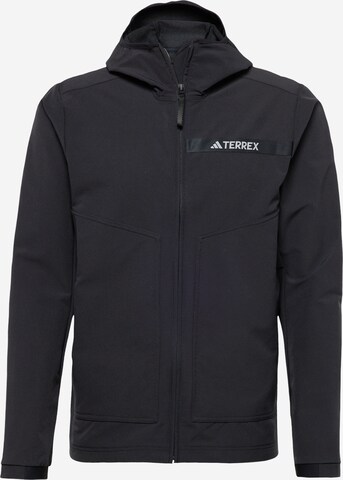 ADIDAS TERREX Outdoor jacket 'Multi Soft Shell' in Black: front