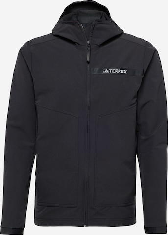 ADIDAS TERREX Μπουφάν πεζοπορίας 'Multi Soft Shell' σε μαύρο: μπροστά