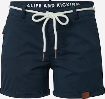 Alife and Kickin Chino Pants in Blue: front