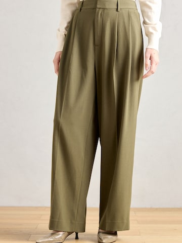 MOS MOSH Bő szár Élére vasalt nadrágok 'MMCharlize' - zöld: elől