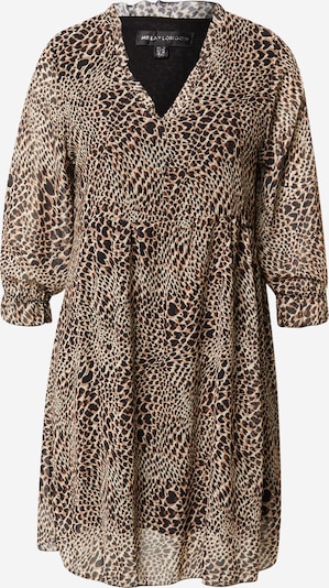 Mela London Kleid in hellbraun / dunkelbraun / hellgrau / schwarz, Produktansicht
