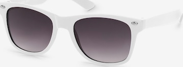 styleBREAKER Sunglasses 'Kinder Sonnenbrille Nerd Style' in White: front
