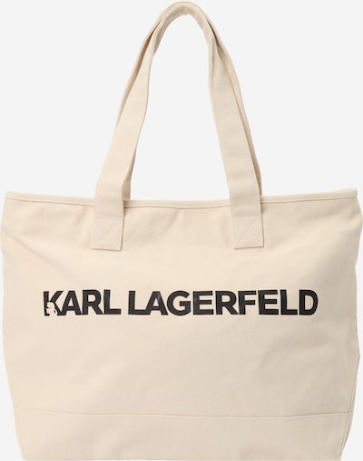 Pirkinių krepšys 'ESSENTIAL' iš Karl Lagerfeld, spalva – juoda / vilnos balta, Prekių apžvalga