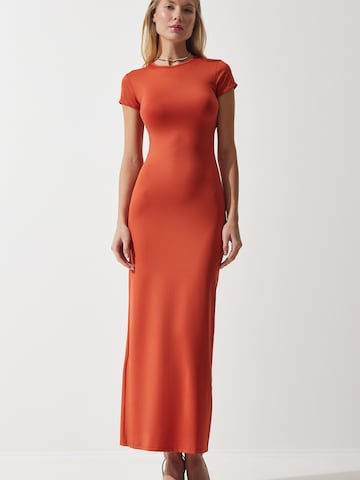 Happiness İstanbul Šaty - Oranžová: predná strana