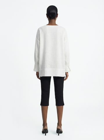 The Base Theory Блуза 'LINEN BLOUSE' в бяло