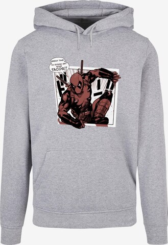 ABSOLUTE CULT Sweatshirt 'Deadpool - Tacos Breaktime' in Grau: predná strana