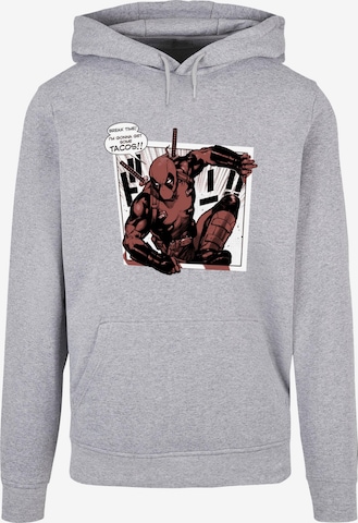 ABSOLUTE CULT Sweatshirt 'Deadpool - Tacos Breaktime' in Grey: front