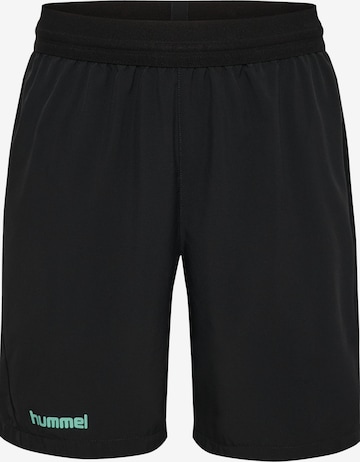 Hummel Regular Workout Pants in Black: front