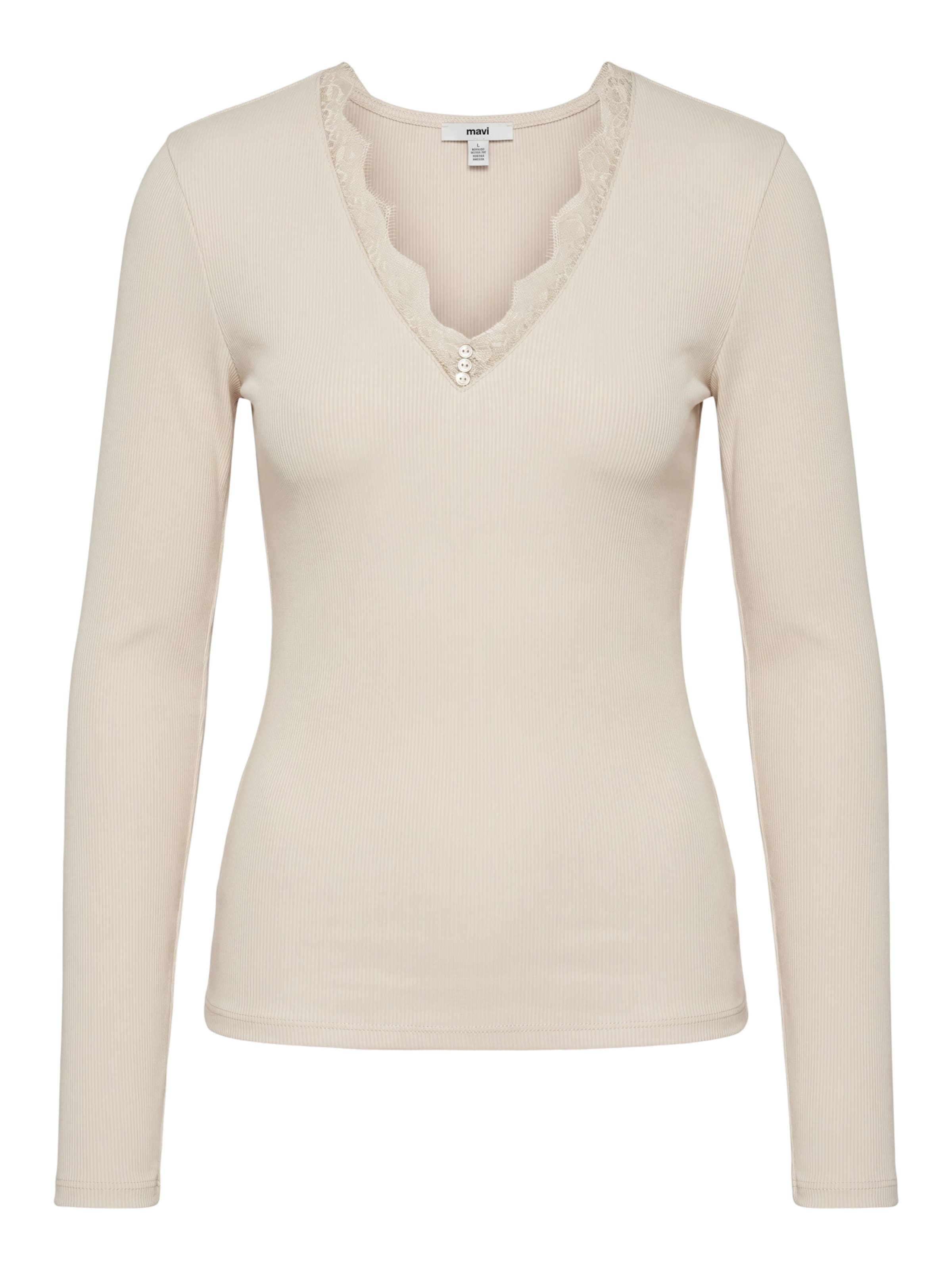 Mavi Shirt in Beige: voorkant