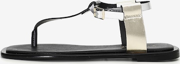 CAFè NOIR Flip Flops in Schwarz: Vorderseite