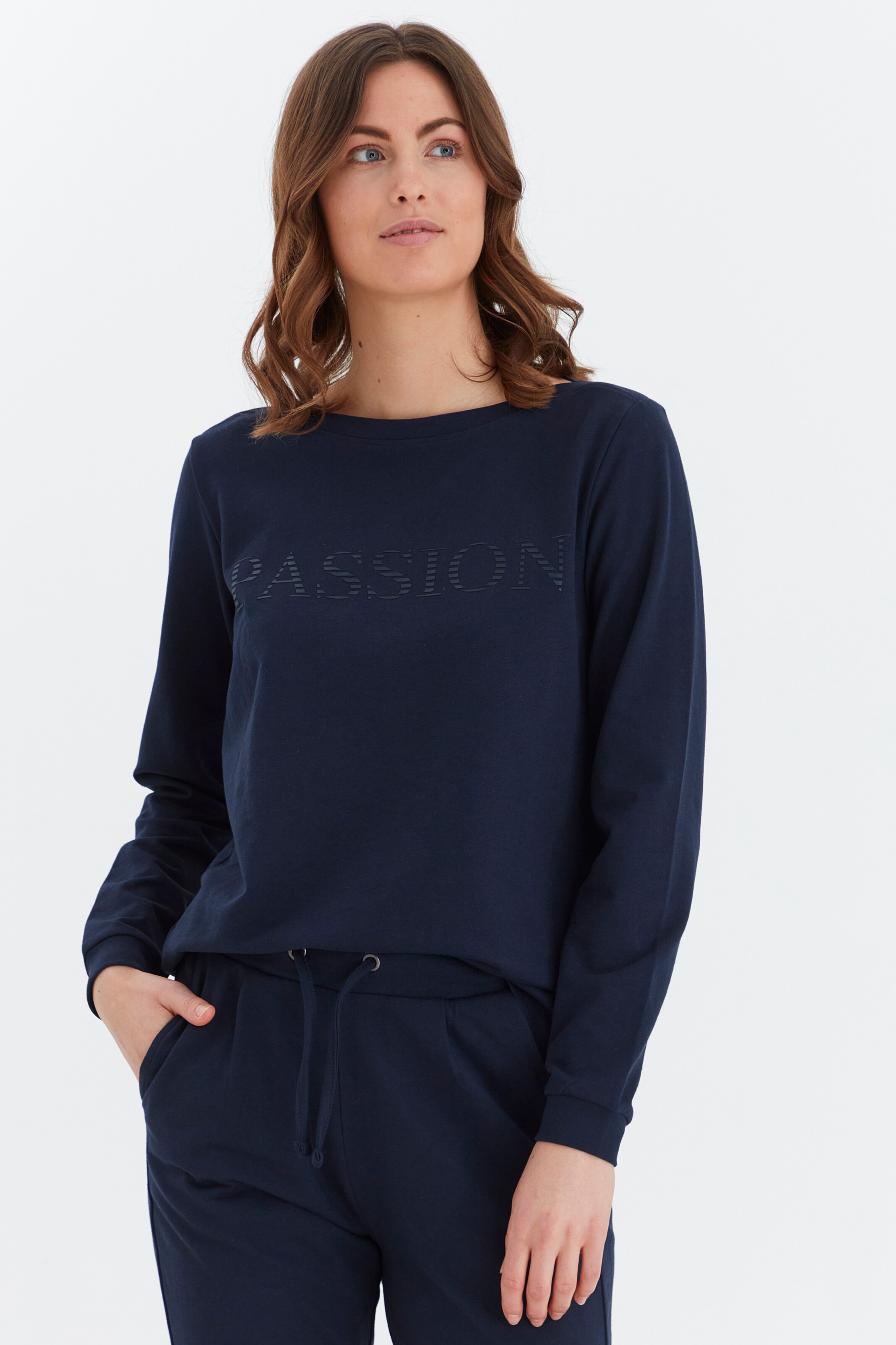 Frauen Sweat Fransa Sweatshirt in Blau - AO69115 Frauen Sweat Fransa Sweatshirt in Blau - AO69115