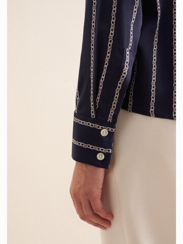 SEIDENSTICKER Blouse 'Schwarze Rose' in Blauw