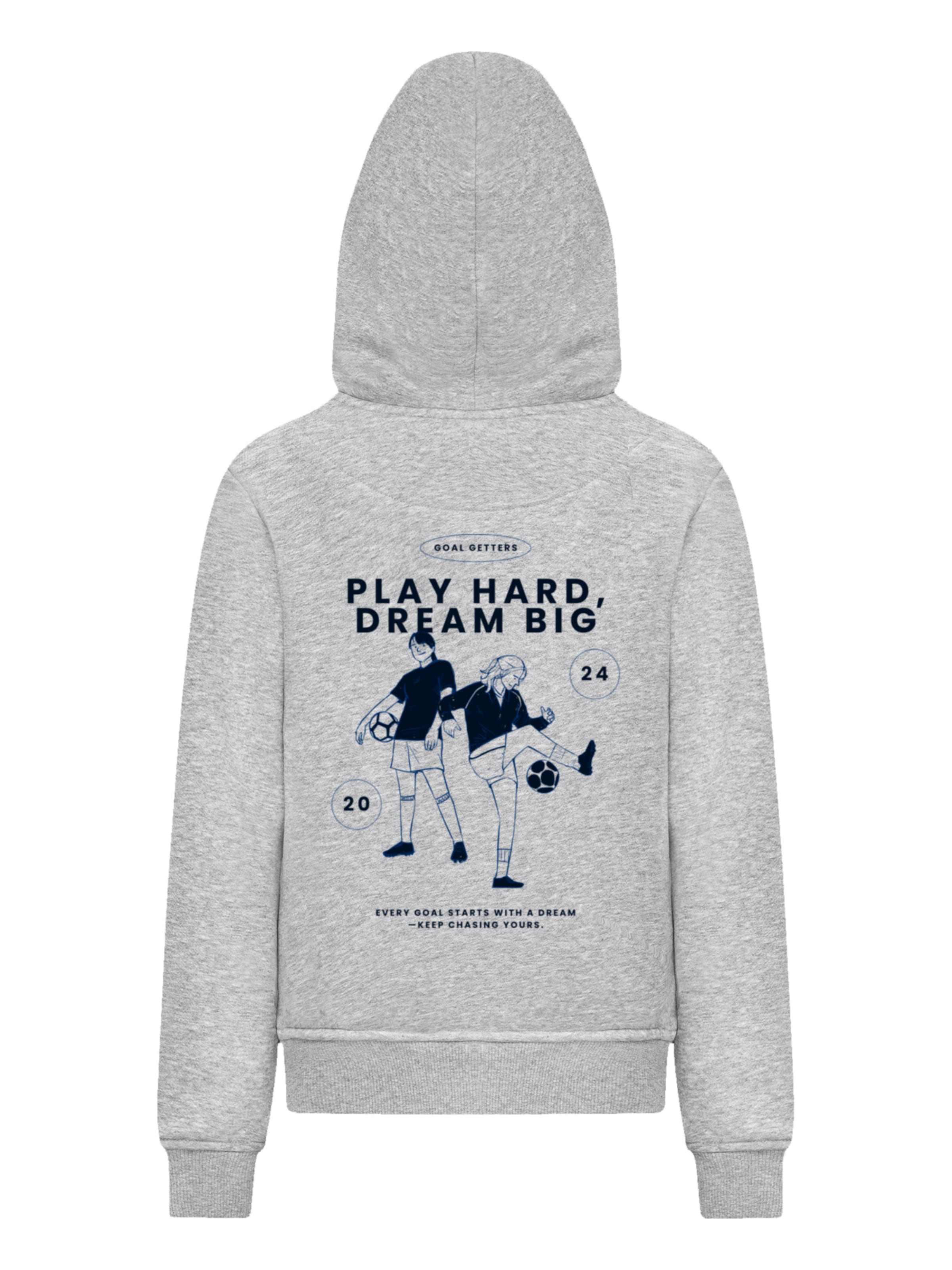 F4NT4STIC Sweatshirt 'Play Hard Dream Big Goal Getters Edition' in Grijs