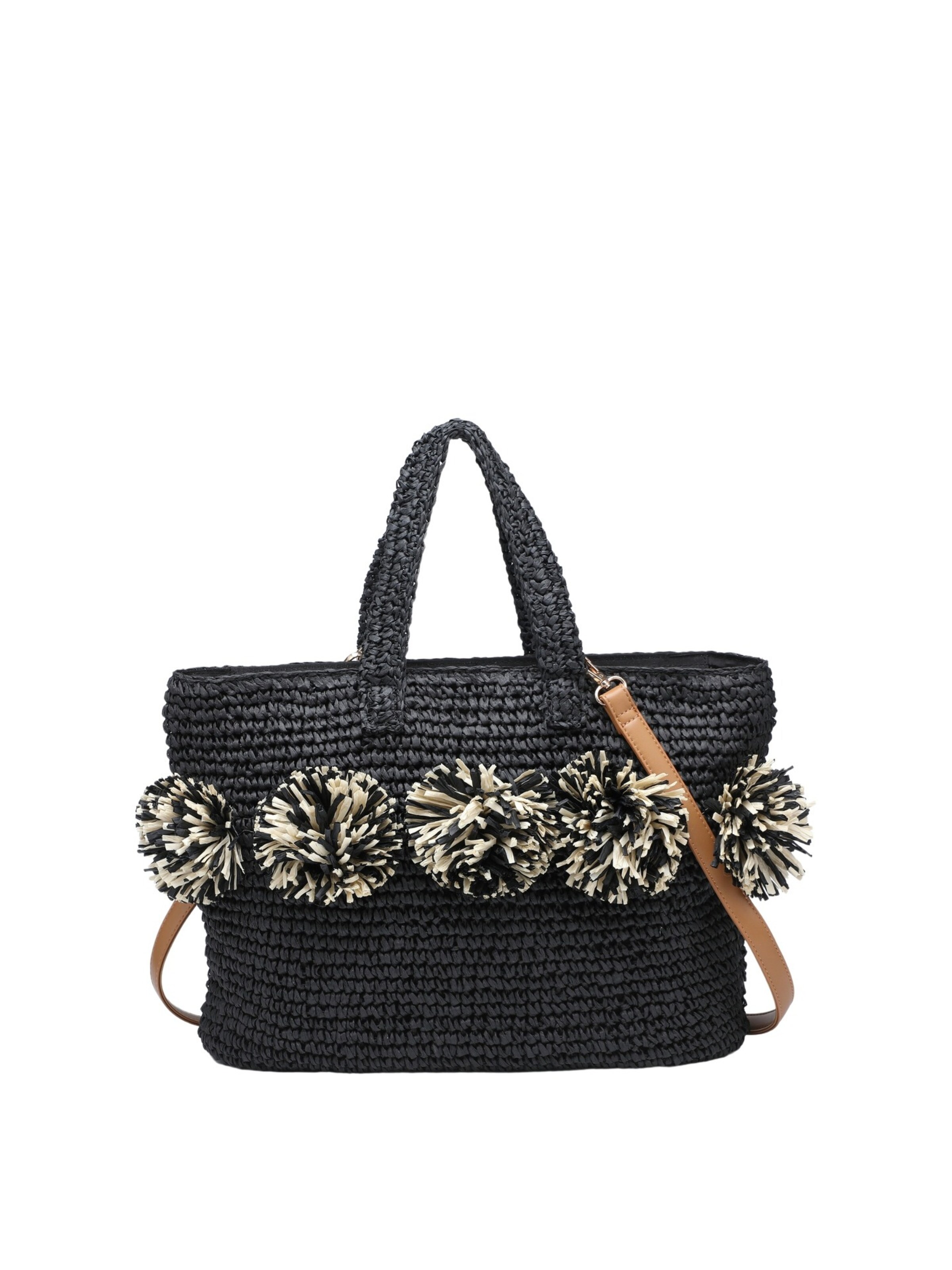 Borsa a mano 'Borsa a Mano Donna Carta Chiusura Zip - Kassandra' di Kassandra in nero: frontale