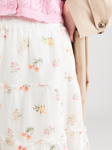 PIECES - Saia 'PCEMMA' em branco