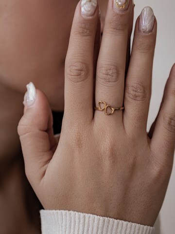 Hey Happiness Ring 'Connected Hearts' in Gold