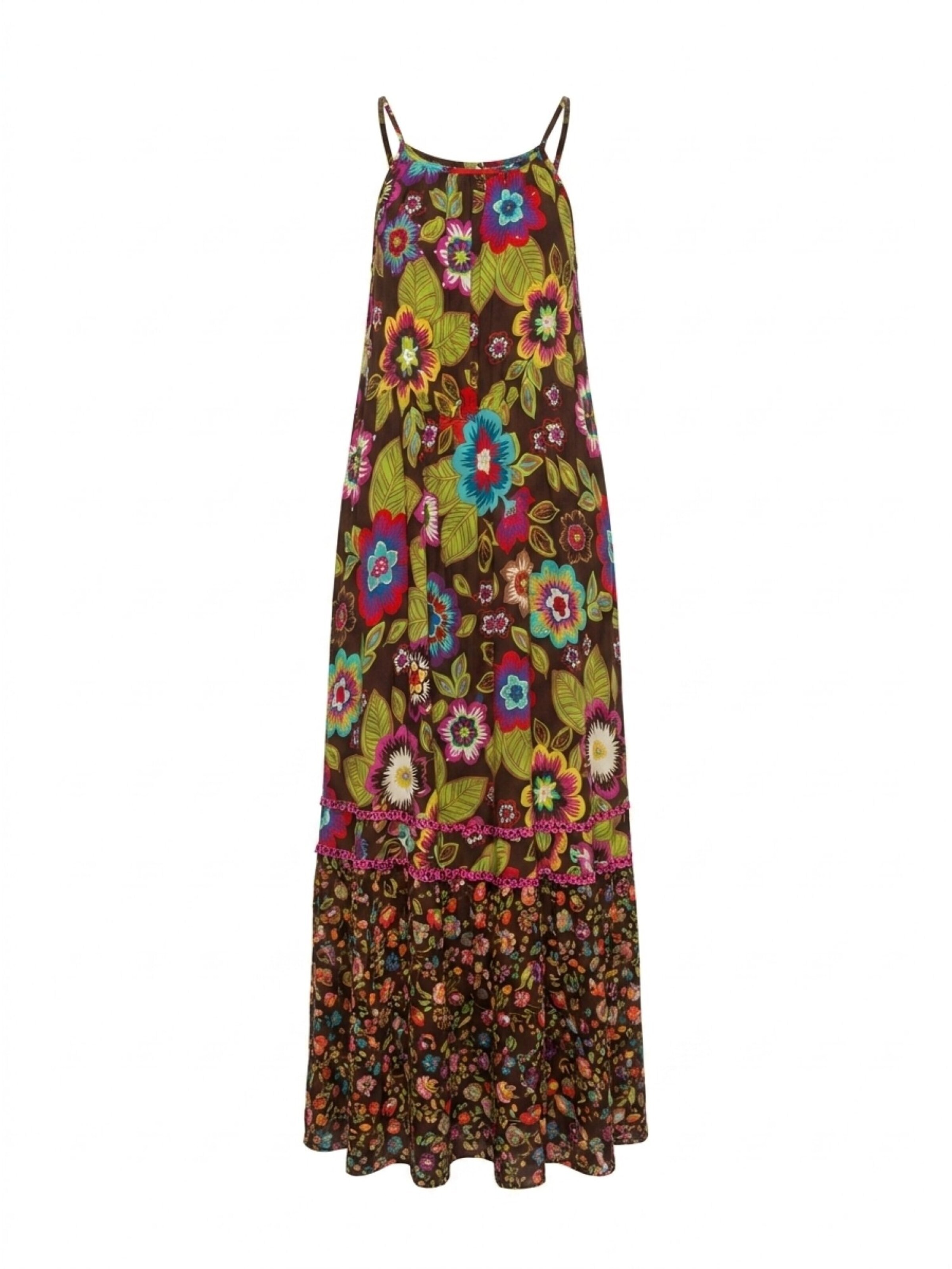 Miss June Dress 'Robe Longue Astor' in Brown: front