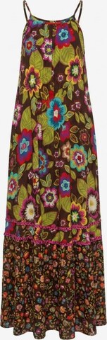 Miss June Dress 'Robe Longue Astor' in Brown: front