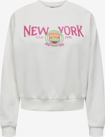 ONLY Sweatshirt 'GOLDIE' in White: front