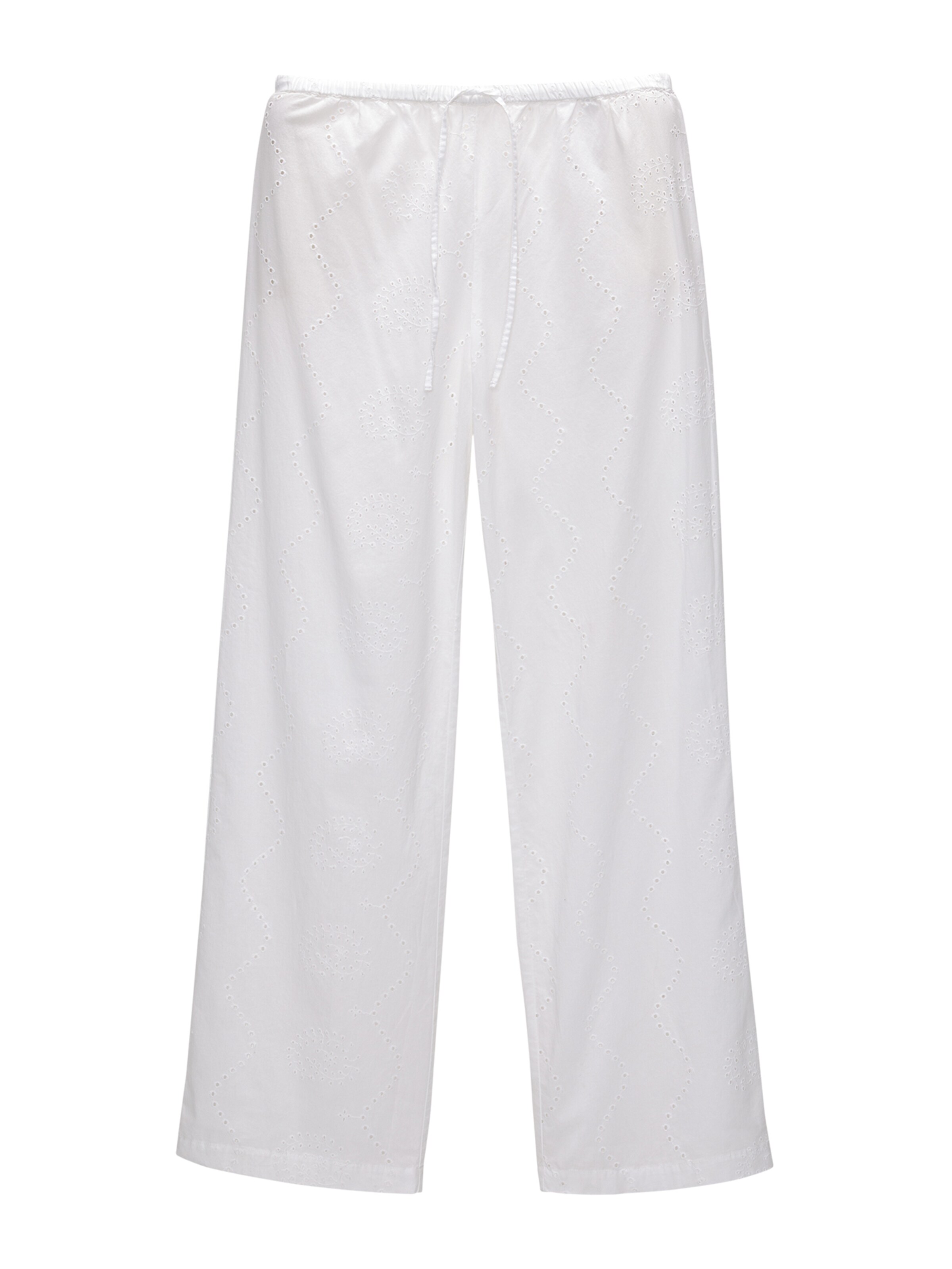 Pull&Bear Loosefit Byxa i vit: framsida