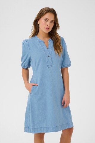 CULTURE - Vestido 'Berteline Arpa' em azul: frente