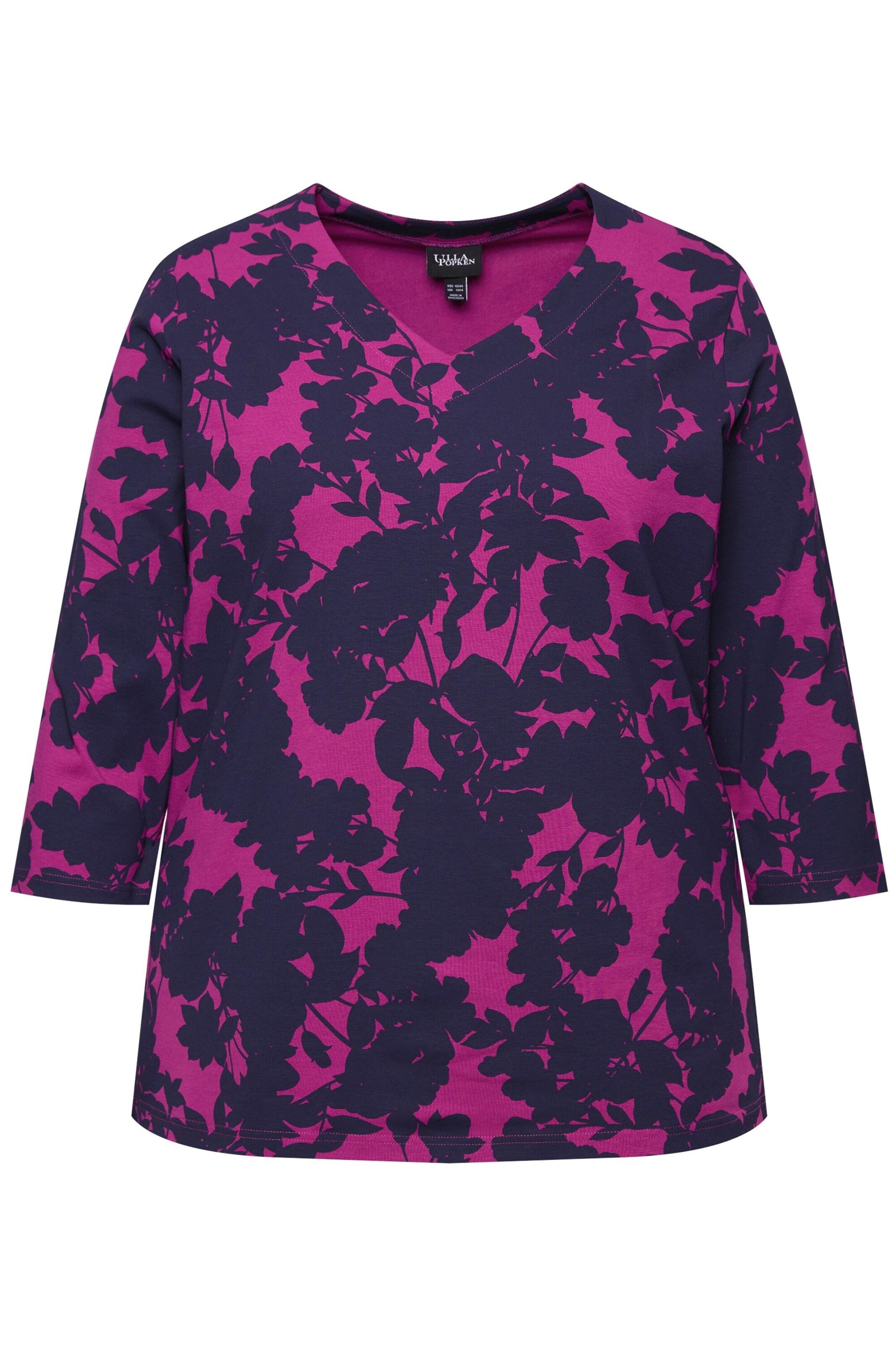 T-shirt Ulla Popken en rose : devant