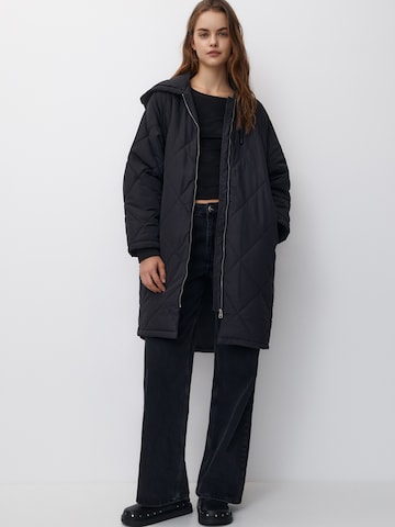 Manteau mi-saison Pull&Bear en noir : devant