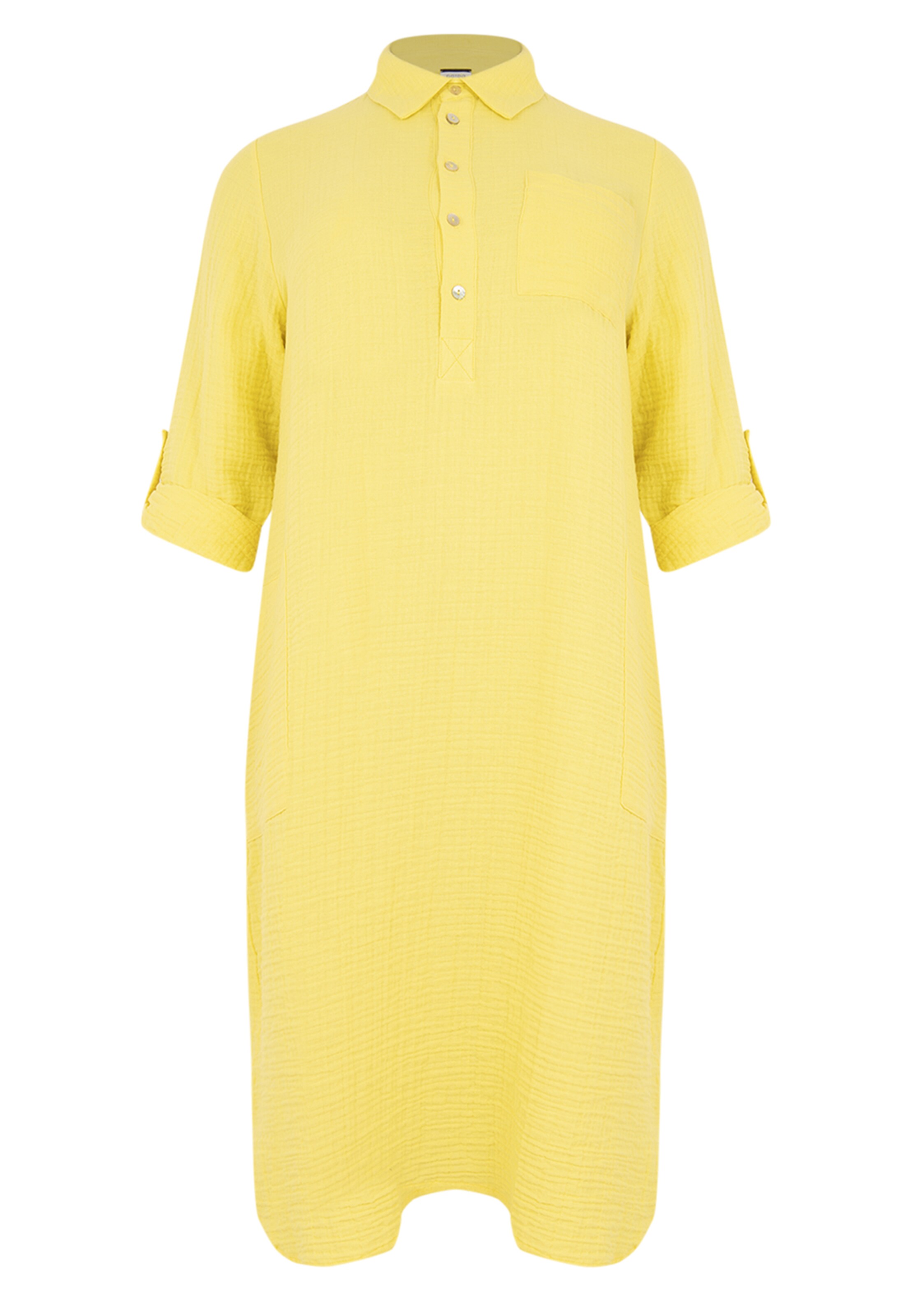 YOEK Blousejurk in Geel: voorkant