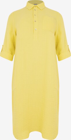 Yoek Shirt Dress in Yellow: front