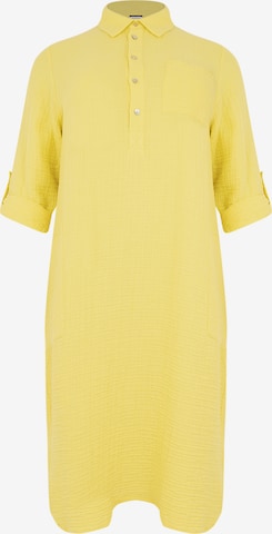 Yoek Shirt Dress in Yellow: front