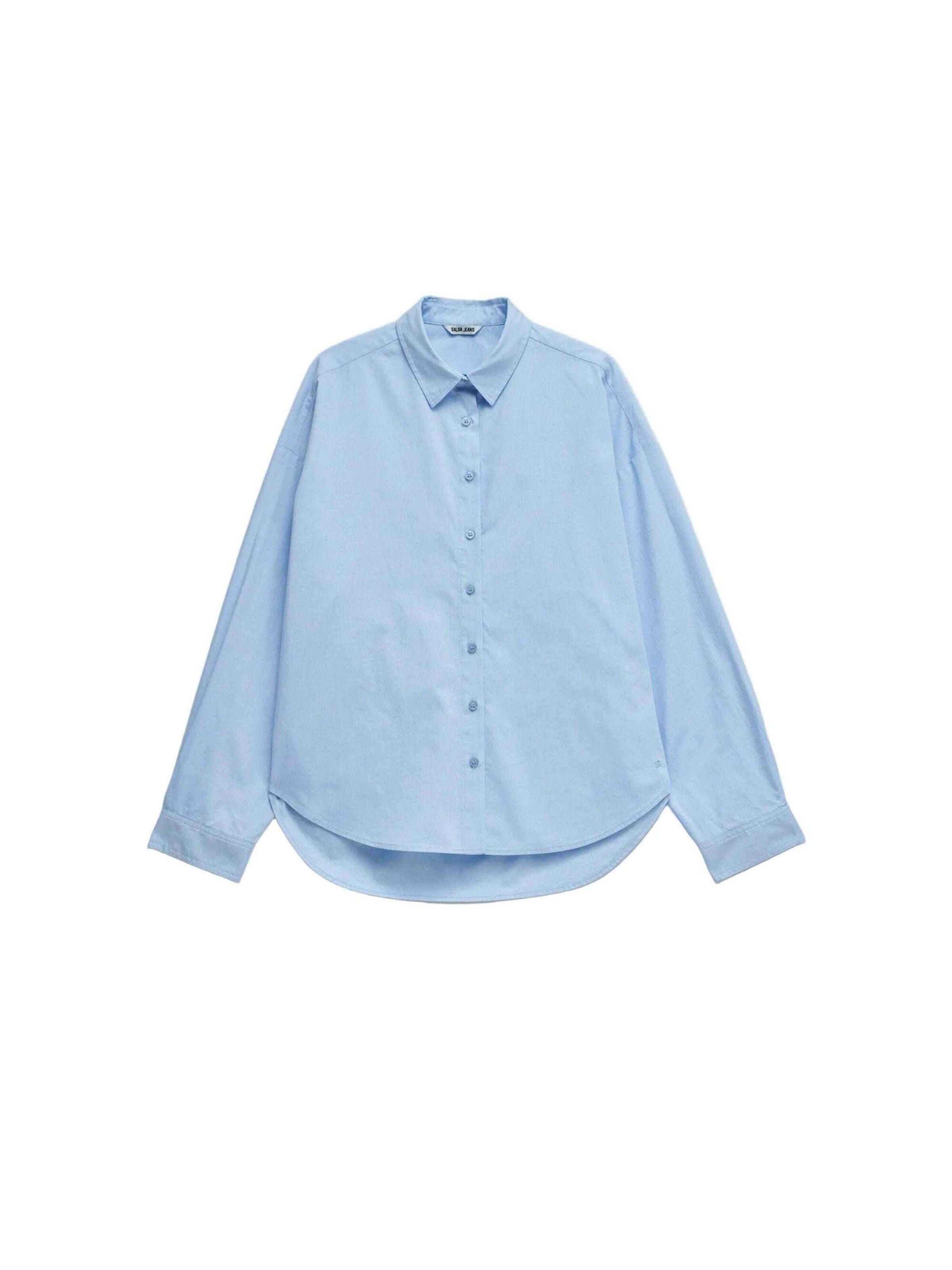 Chemisier 'Oversize Basic' Salsa Jeans en bleu : devant